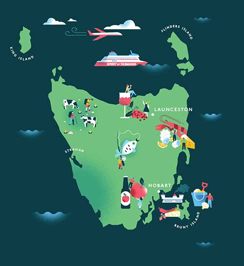Map of Tasmania