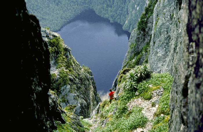 Lake Geeves from Federation Peak summit